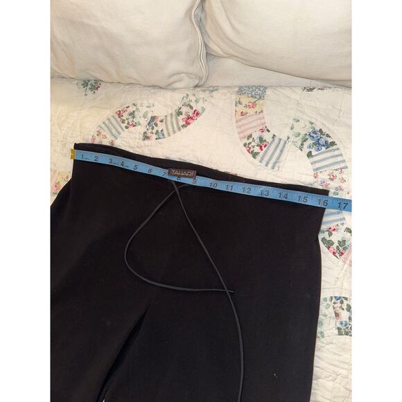 VINTAGE TAHARI BLACK DRAWSTRING PANTS 6 - Picture 5 of 7